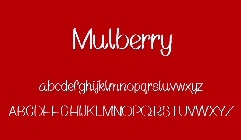 Mulberry font