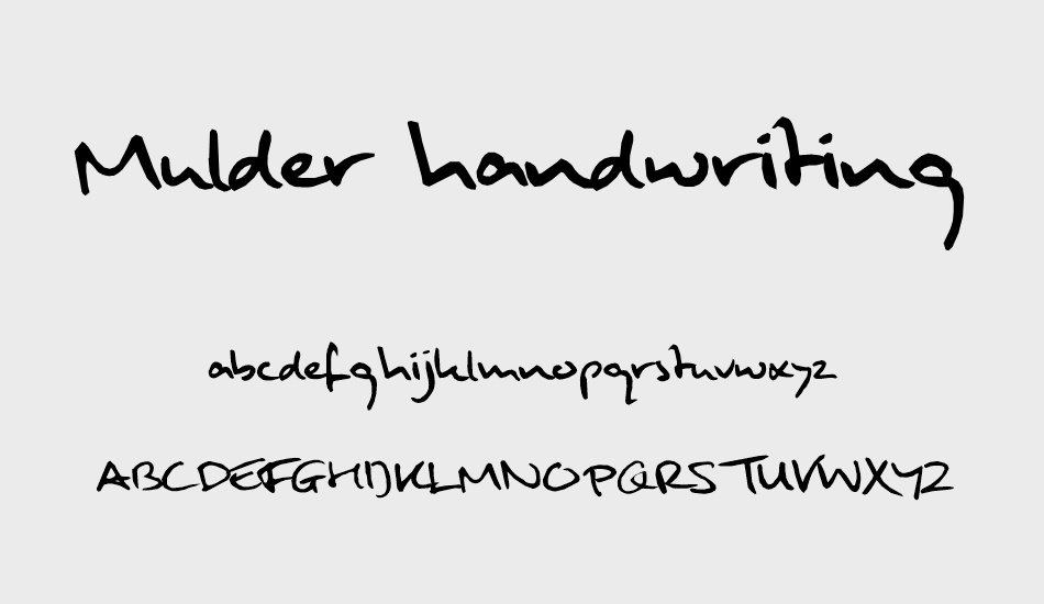 Mulder handwriting font