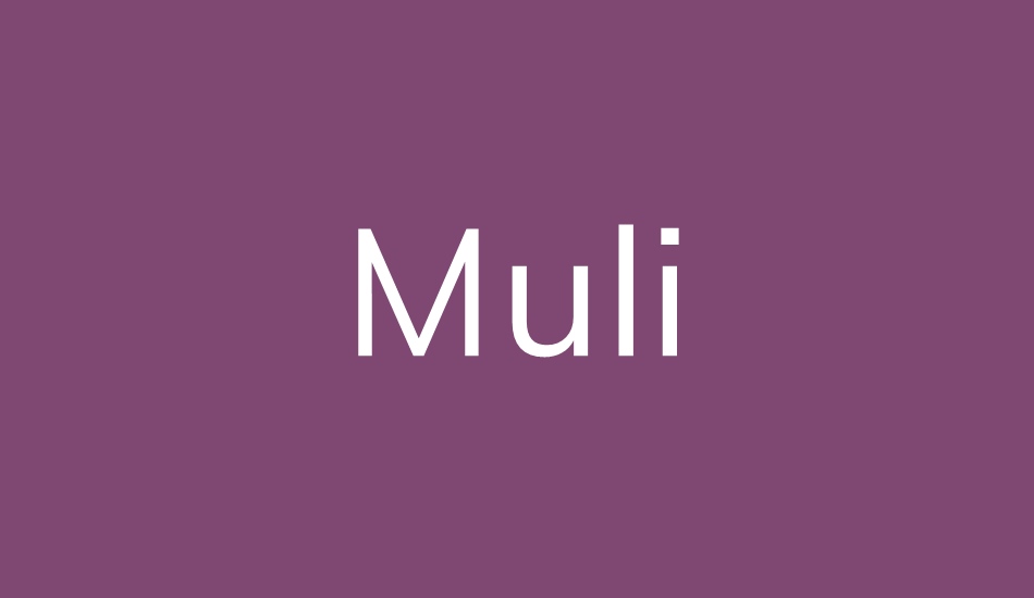 Muli font big