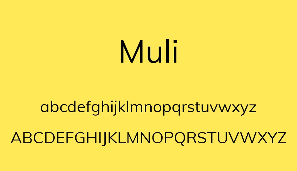 Muli font