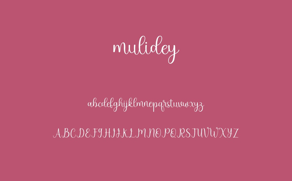 Mulidey font