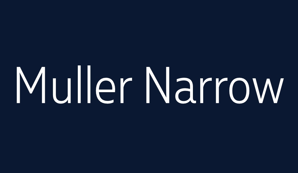 Muller Narrow Light font big