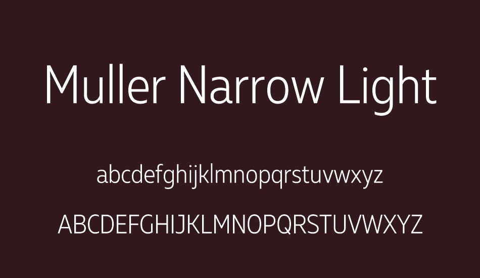 Muller Narrow Light font