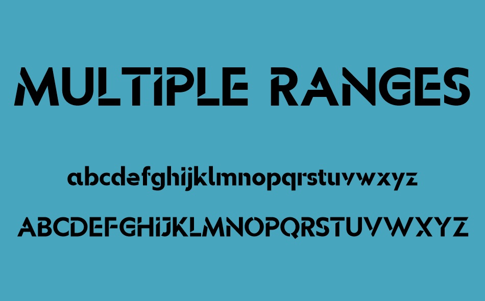 Multiple Ranges font