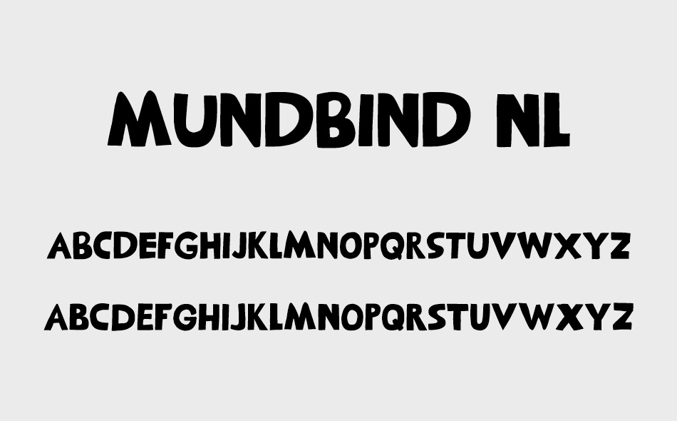 Mundbind NL font