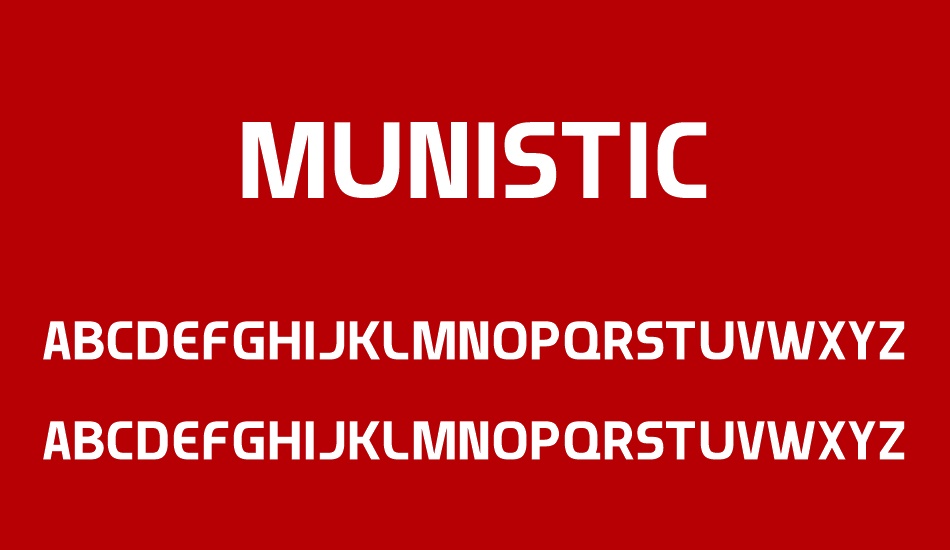 Munistic font