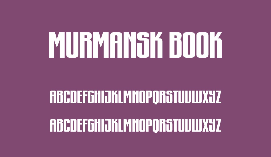 Murmansk Book font