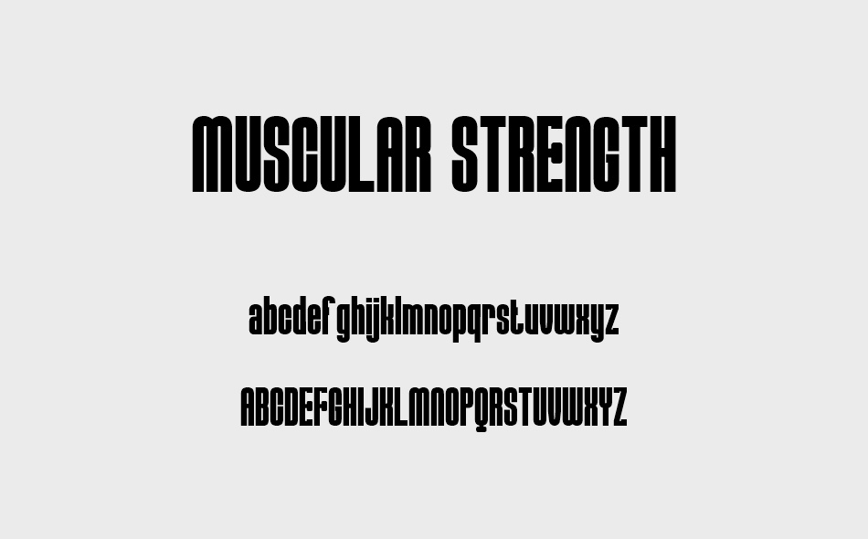 Muscular Strength font