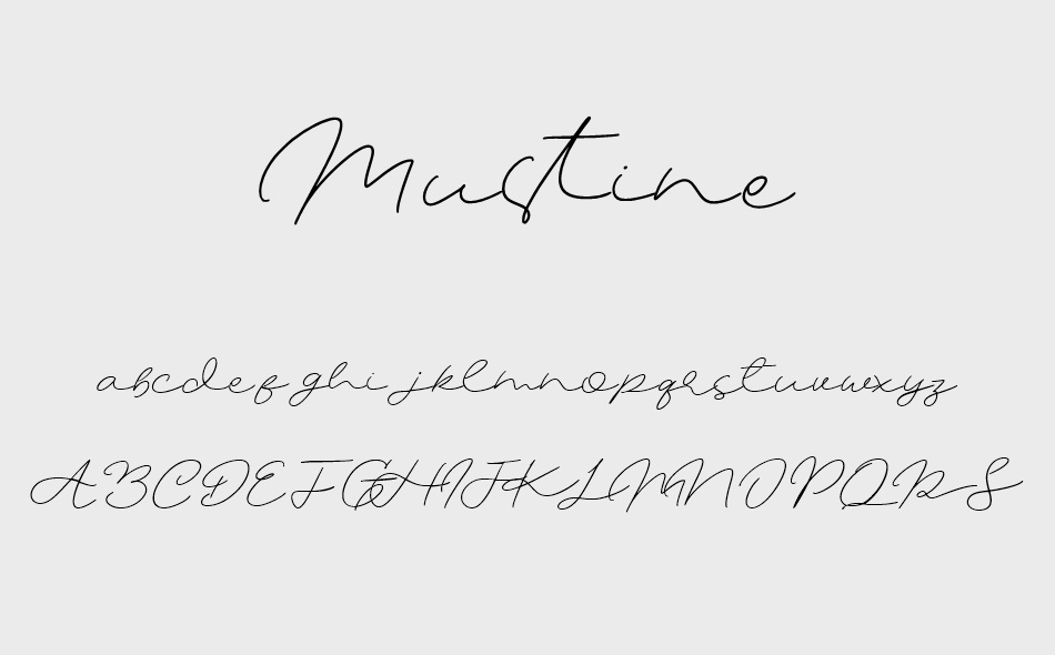 Mustine font