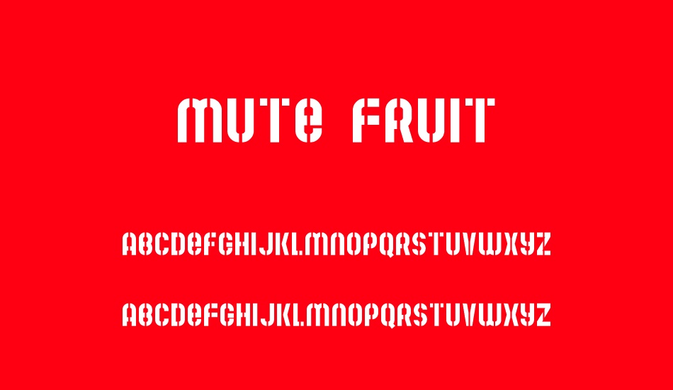 Mute Fruit font