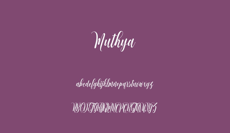 Muthya font