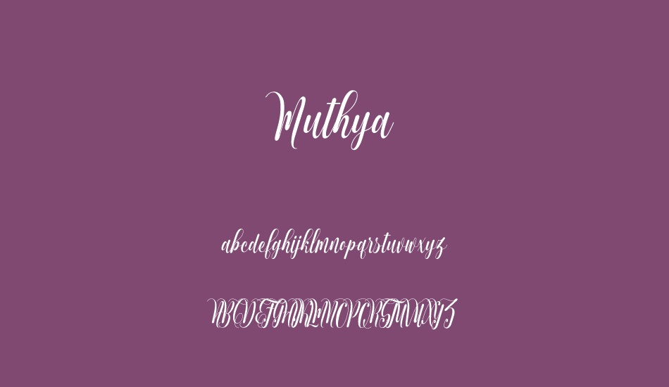 Muthya font