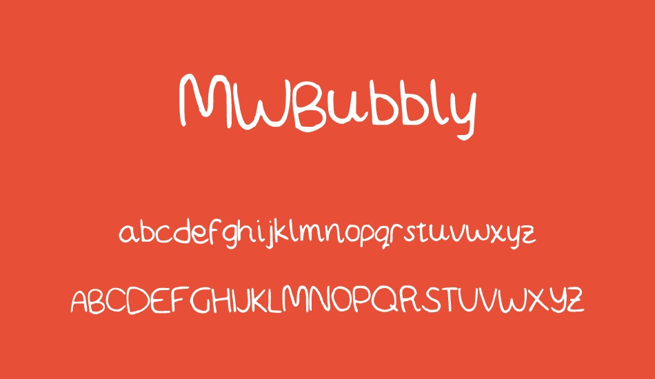 MWBubbly font
