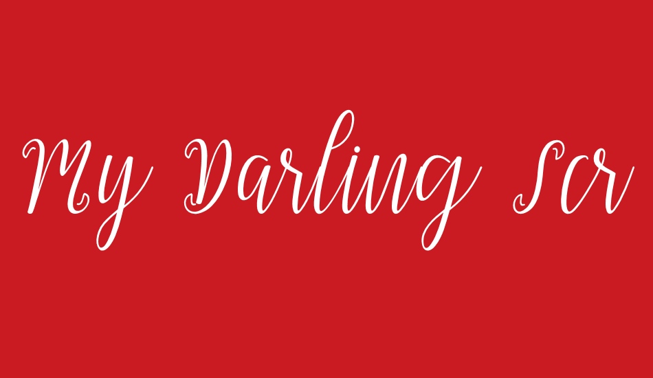 My Darling Script font big