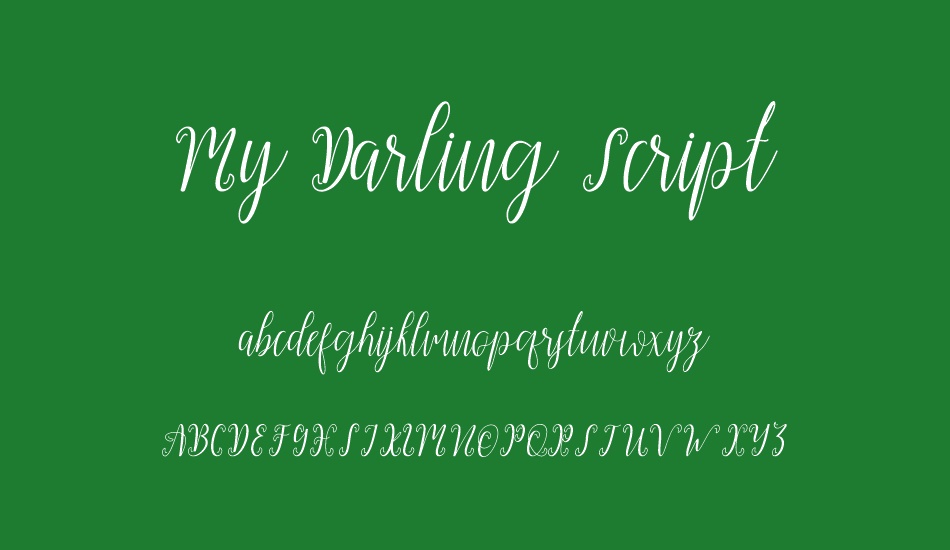 My Darling Script font
