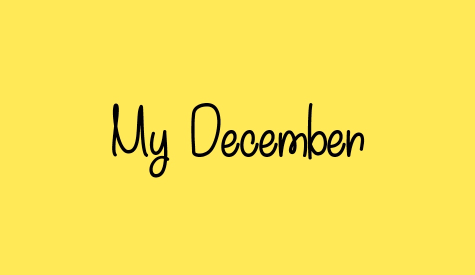 My December font big