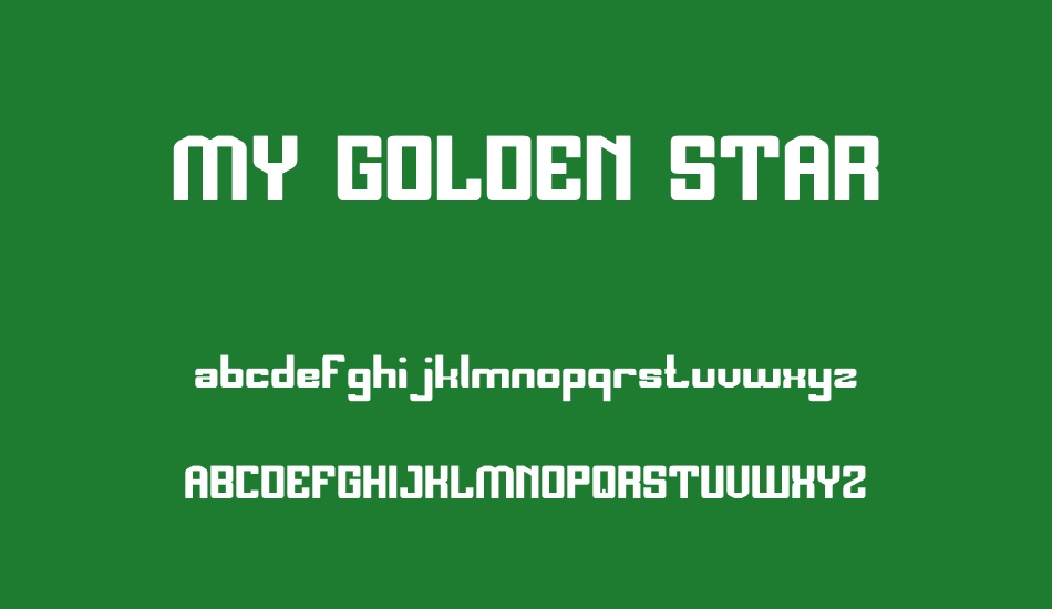 MY GOLDEN STAR font