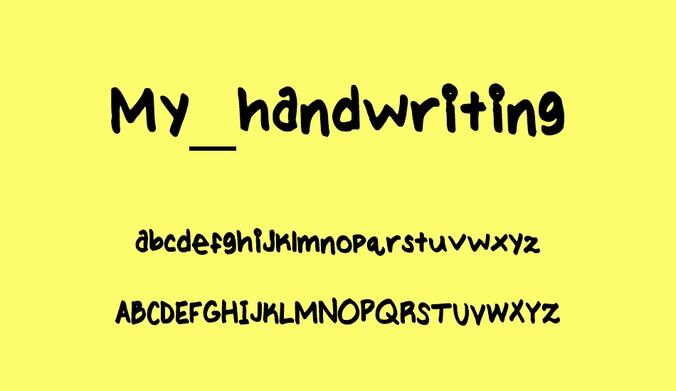 My_handwriting font
