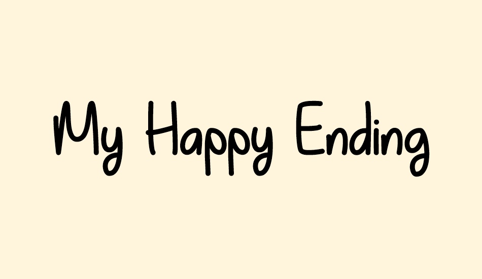 My Happy Ending font big