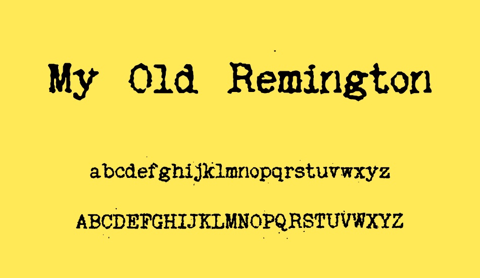 My Old Remington font