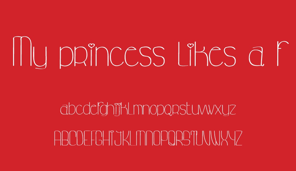 My princess likes a frog font