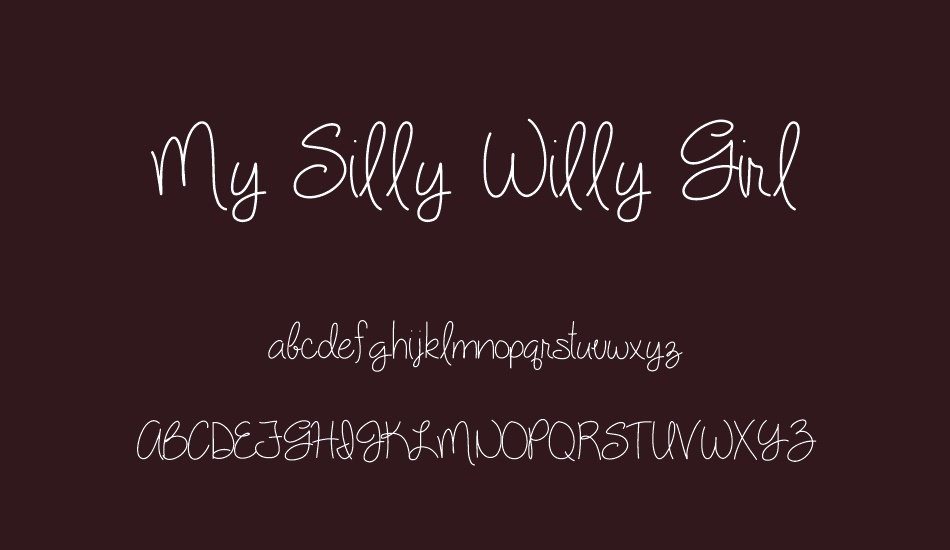 My Silly Willy Girl font