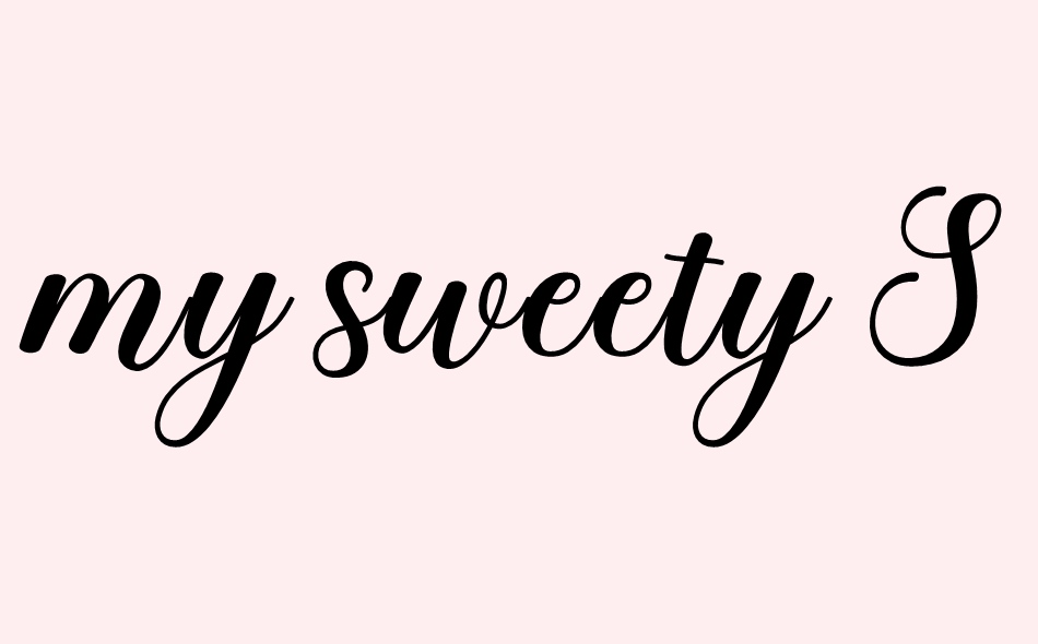 My Sweety Script font big