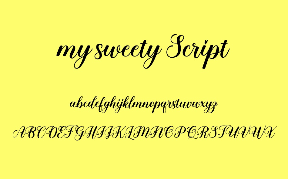 My Sweety Script font