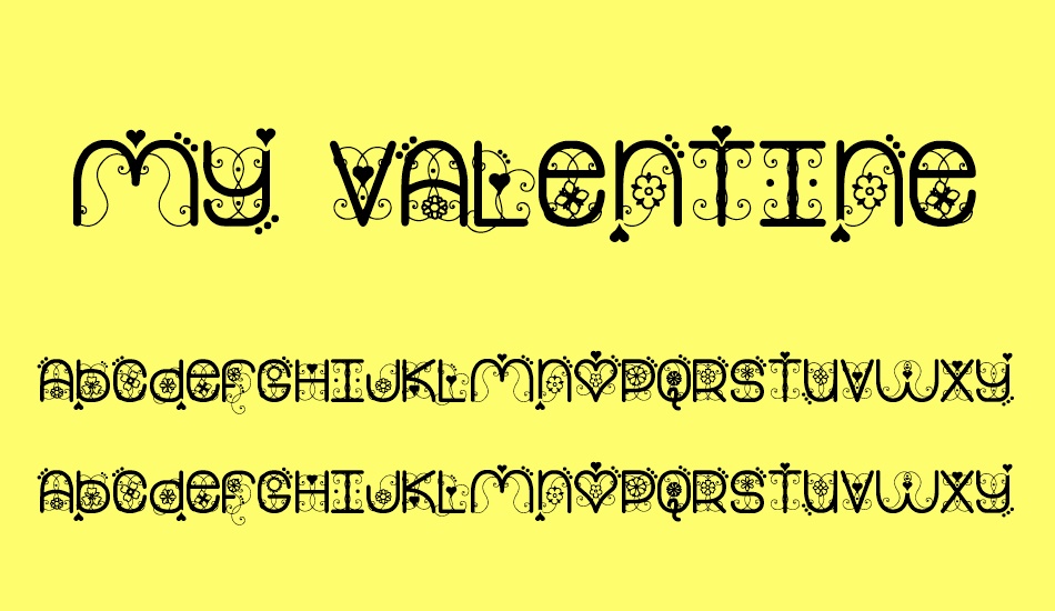 My Valentine Now St font