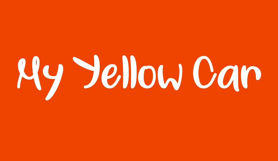 My Yellow Car font big
