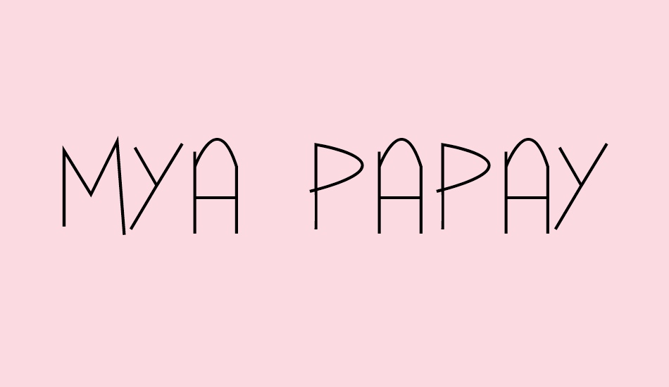 Mya Papaya font big