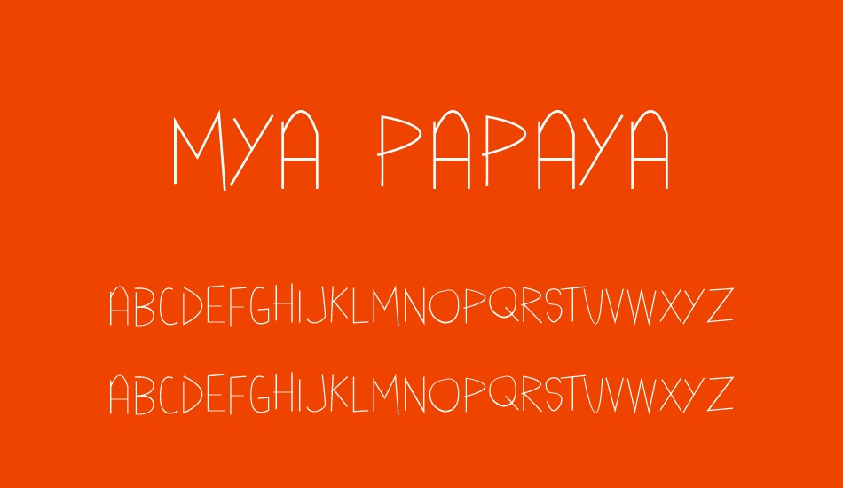 Mya Papaya font