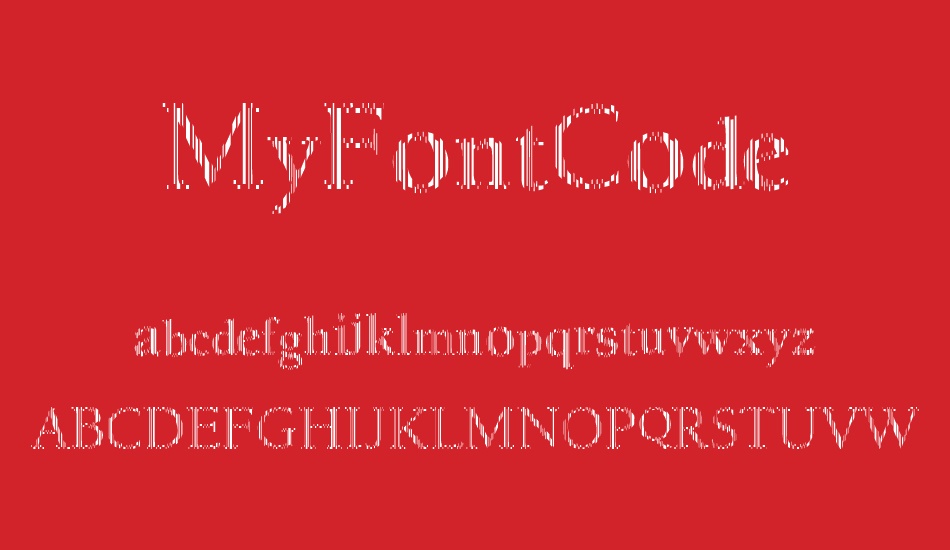 MyFontCode font