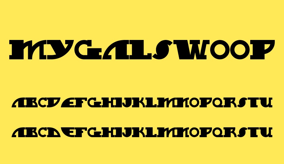 MyGalSwoopyNF font