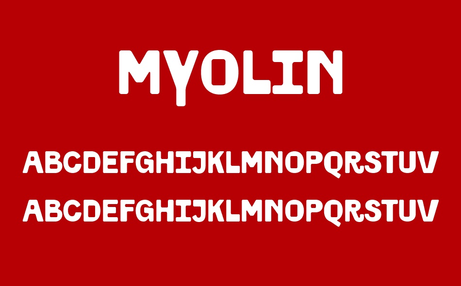 Myolin font