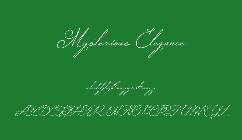 Mysterious Elegance font