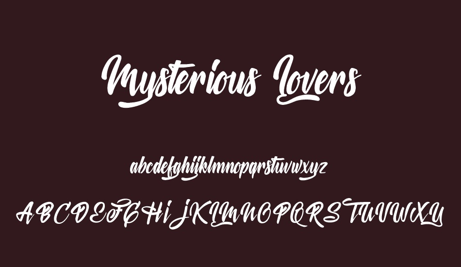 Mysterious Lovers font