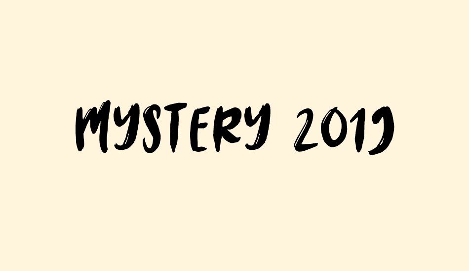 MYSTERY 2019 font big