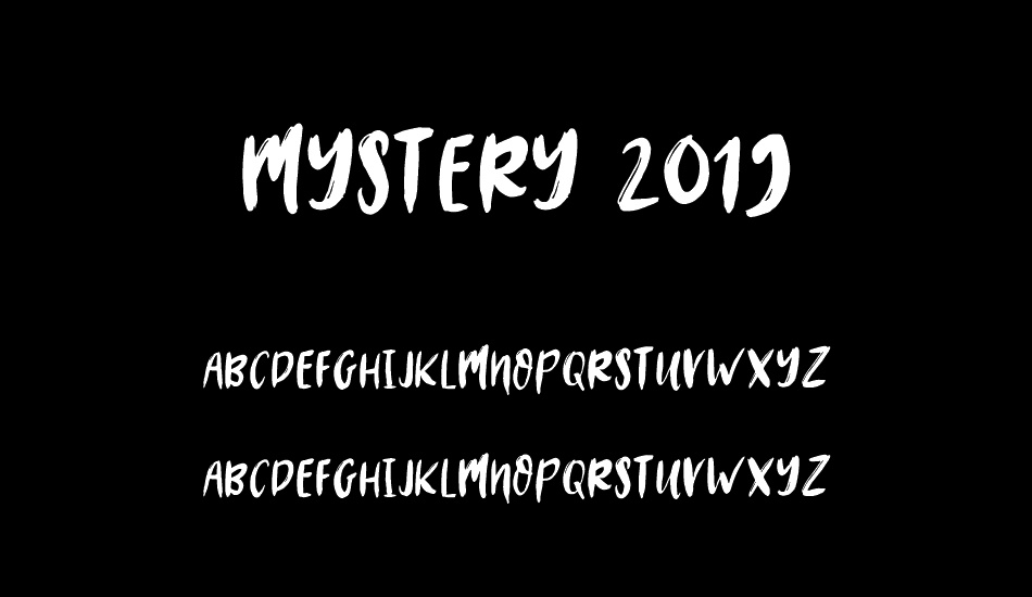 MYSTERY 2019 font
