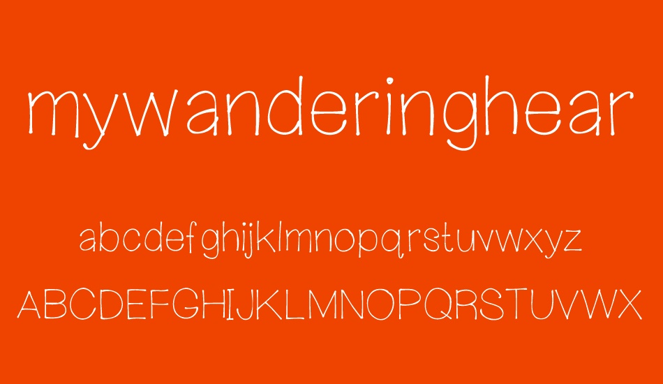 mywanderingheart font