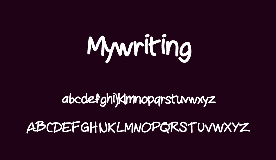 Mywriting font