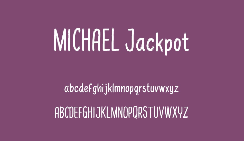 MICHAEL Jackpot font
