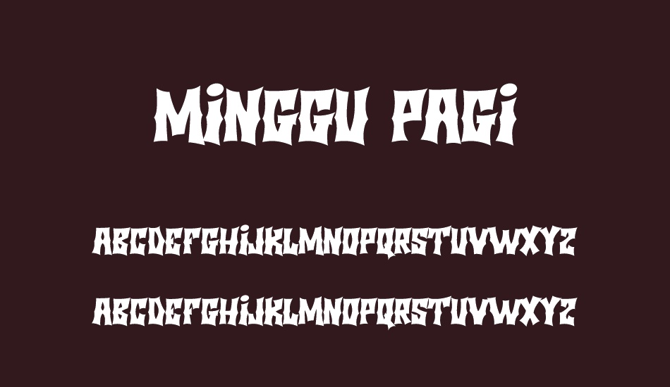 MINGGU PAGI font