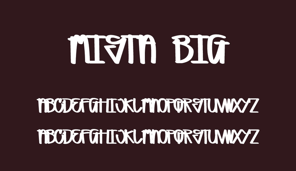 MISTA BIG font