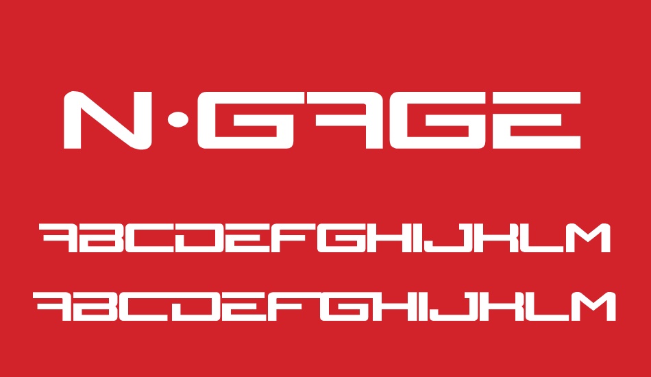 N-Gage font