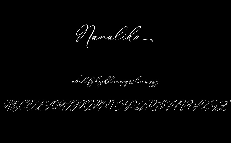 Namalika font