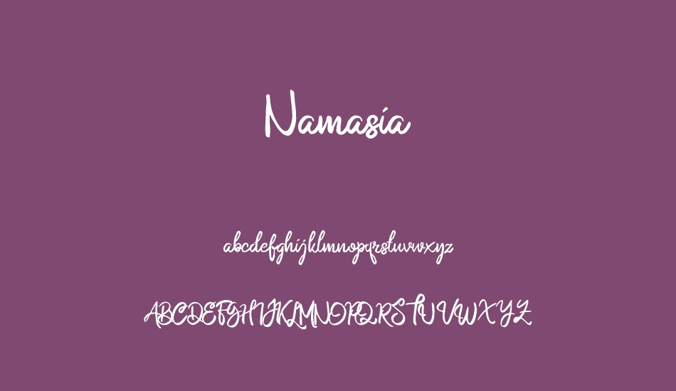 Namasia font