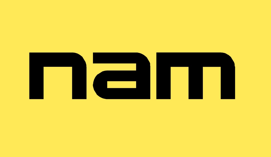 namco regular font big