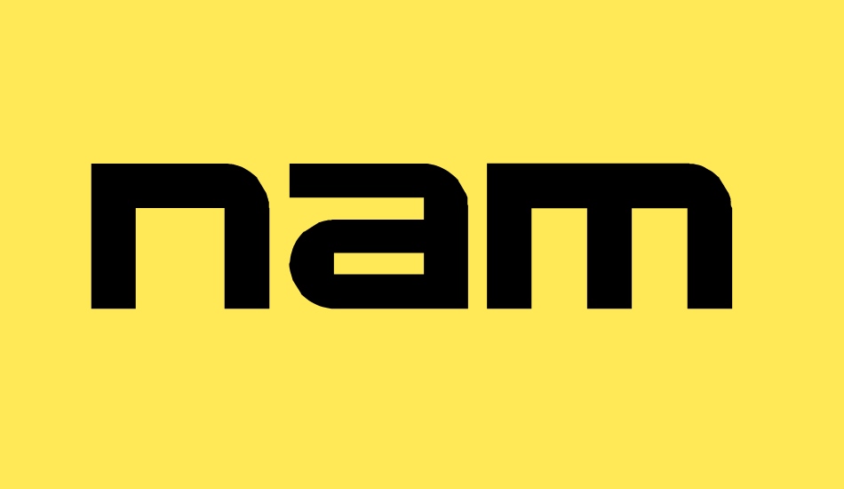 namco regular font big