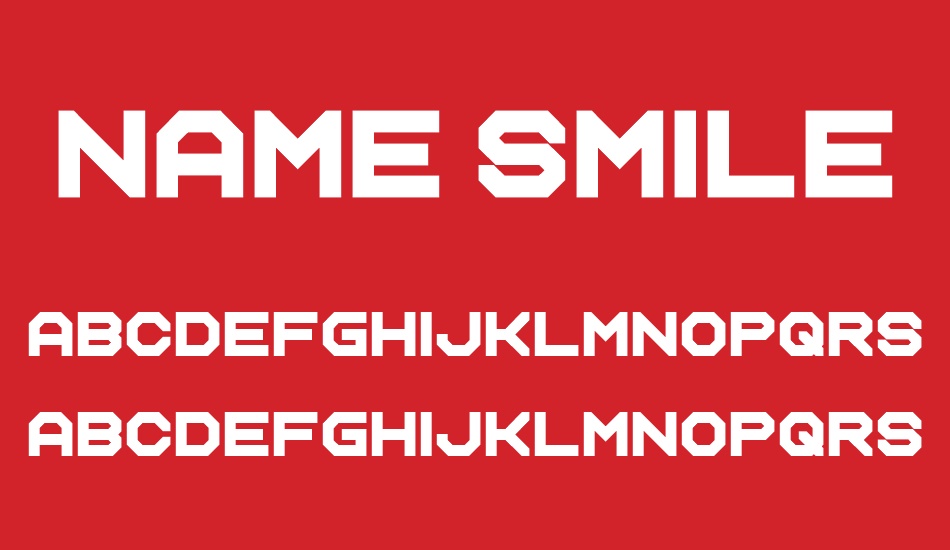Name Smile font
